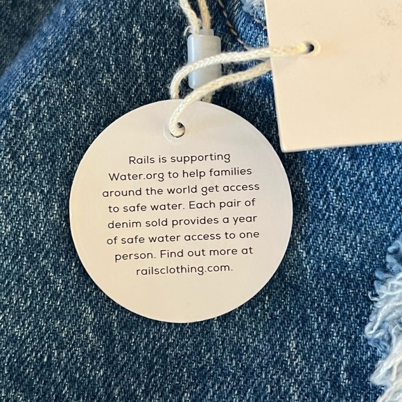 RAILS THE MELROSE CLASSIC SLIM BUTTON FLY JEANS IN ARTIC DISTRESS NWT WOMEN'S 32 - Picture 13 of 16